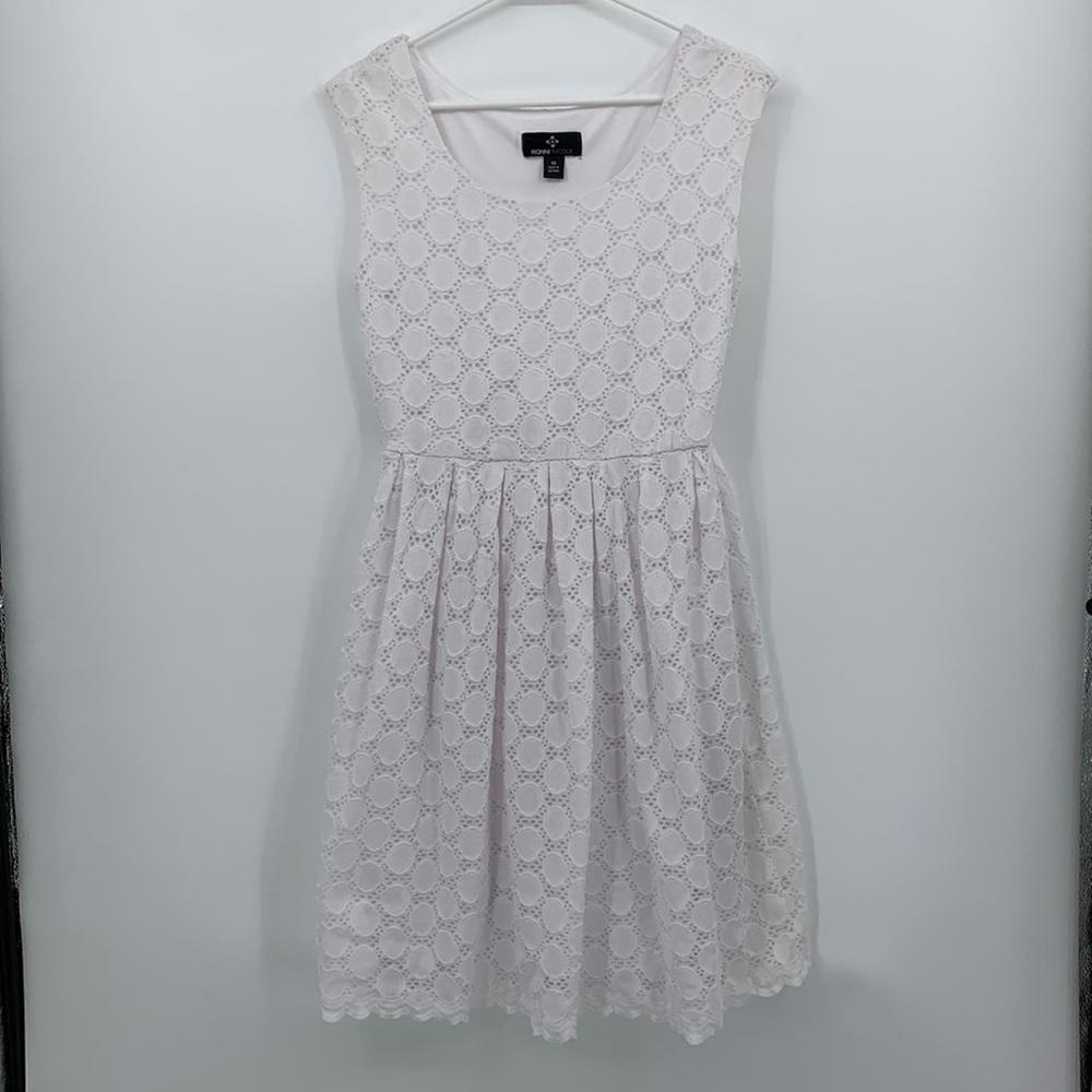 Ronni Nicole White Lace Sleeveless Dress Women’s Size 10